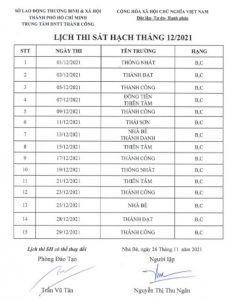 Lich thi sat hach thang 12-2021 Thanh Cong